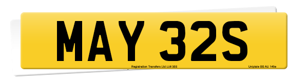 Registration number MAY 32S